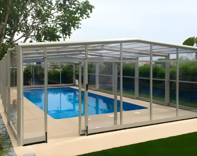 installation abri de piscine